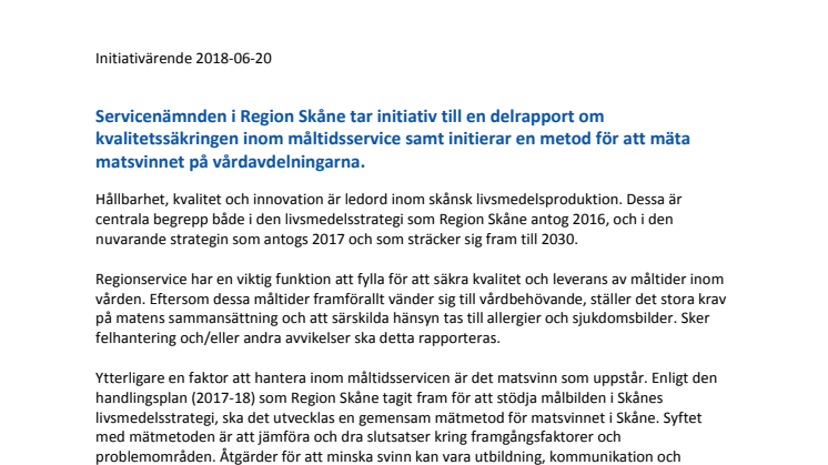 L: Kräver krafttag mot matsvinnet inom vården