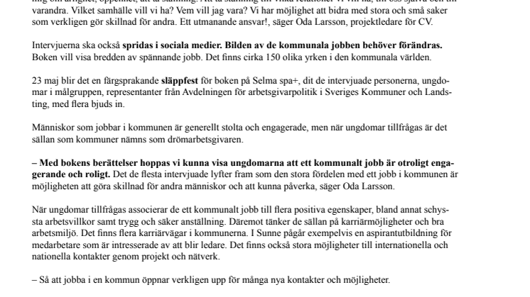 Skriver bok om jobben som gör skillnad 
