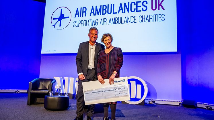 Cheque giving to Air Ambulance UK
