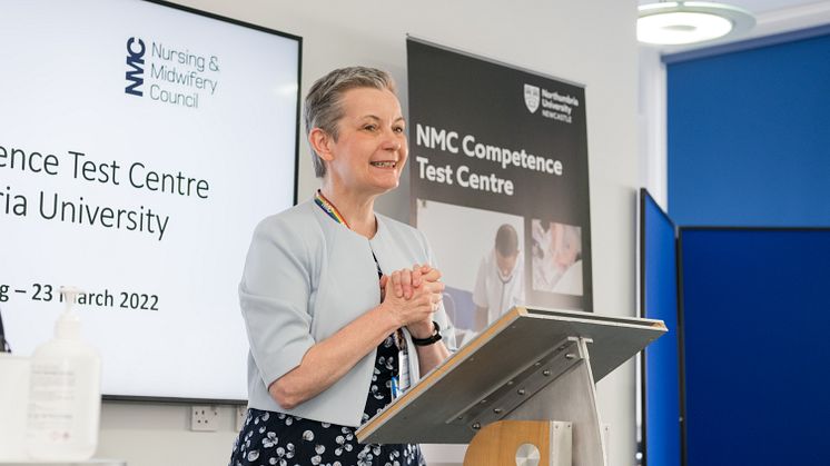 Andrea Sutcliffe, Chief Executive and Registrar of the Nursing and Midwifery Council officially opening the new centre.