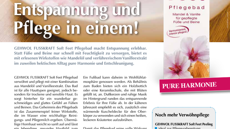 GEHWOL FUSSKRAFT Soft Feet Pflegebad: Entspannung und Pflege in einem!