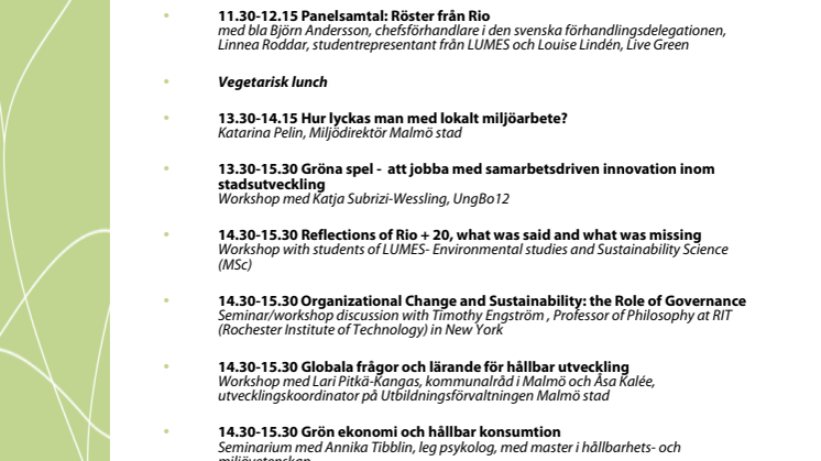 Program för konferensen Efter Rio+20 2012-10-30