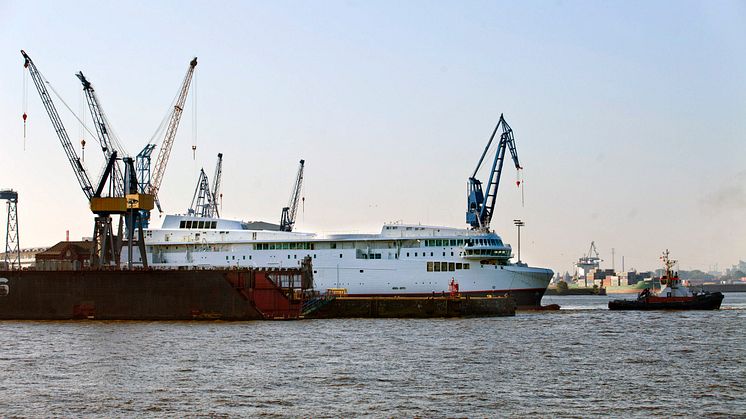 Erste von zwei Scandlines-Fähren bei Blohm+Voss eingetroffen_3