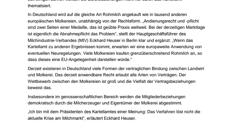 MIV begrüßt Untersuchungen des Kartellamtes zu Lieferbeziehungen