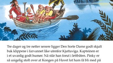 Kaptein Sabeltanns bibliotek_bokside