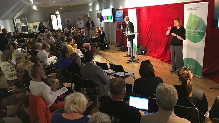Funktionsrätt Sverige på Delaktighetsforum under Almedalsveckan 2018. Foto: Kalle Jönsson