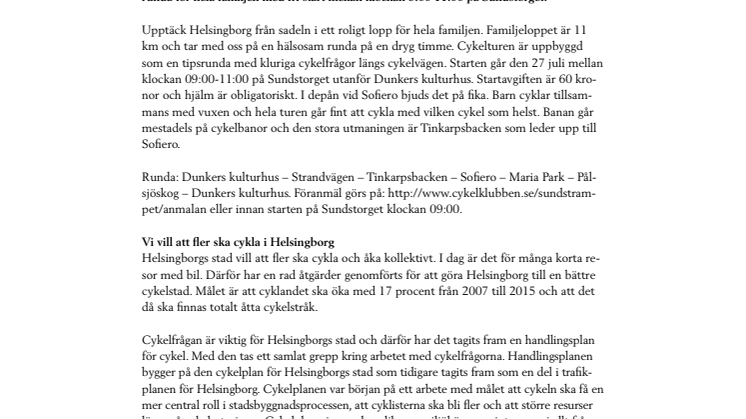 Årets Sundstramp fokuserar på Familjeloppet