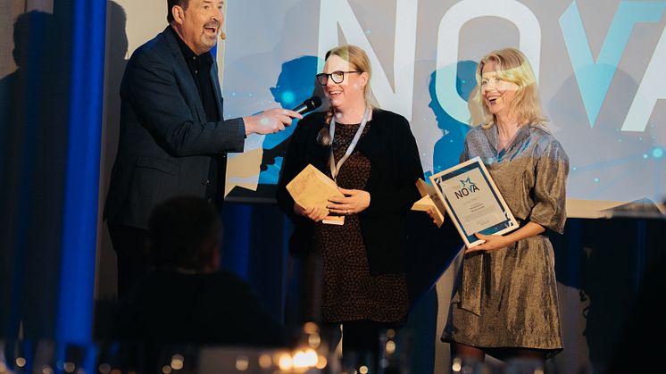 Styrelseordförande Janina Östling var på plats och tog emot den fina utmärkelsen TMF NOVA 2023 – Teknisk Innovation. 