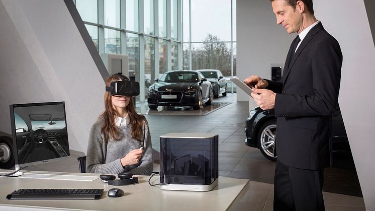 Virtual reality experience at dealership