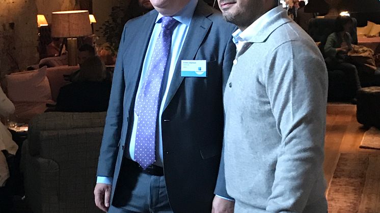Anders Teljebäck (S) kommunstyrelsens ordförande Västerås och Ardalan Shekarabi (S) civilminister