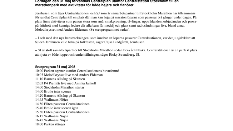 Centralstationen - en plats för marathonhejare 