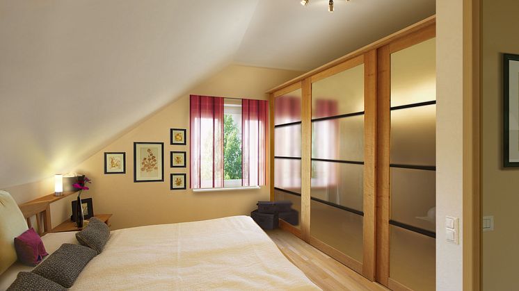 Schlafzimmer im Massivhaus "Flair 113"