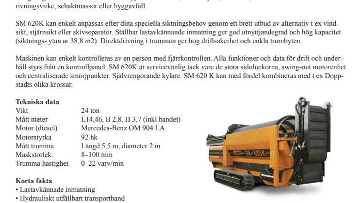 Sverigepremiär för OP Systems bandgående trumsikt på MaskinExpo 