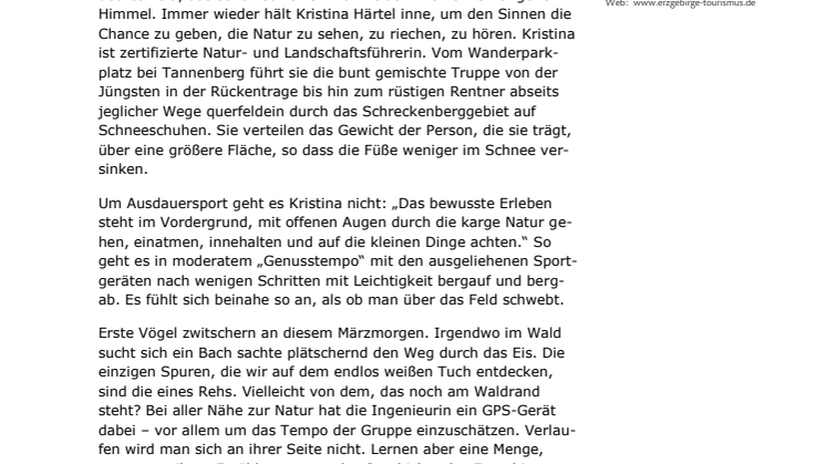 MIt Schneeschuhen durch den erzgebirgischen Winter 