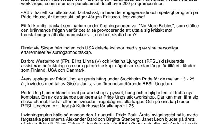 FULLSATT: ”No more babies” toppar öppningen av Pride House!
