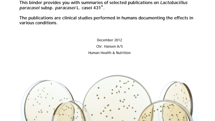 L. CASEI 431® Selected summaries