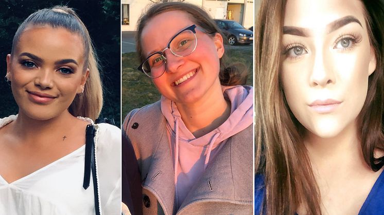 Fra venstre: Amalie Wegner, Hanna Bekkevold og Sandra Fosse. Foto: Privat