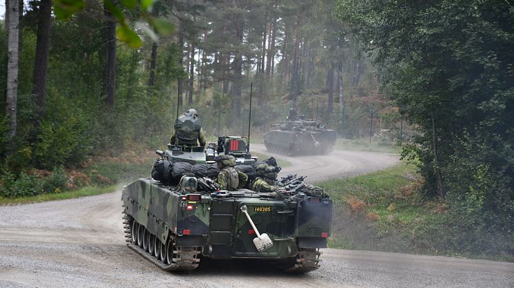 Krigsförband genomför just nu en beredskapskontroll i Eksjö. Foto: Martina Gustafsson/ Försvarsmakten