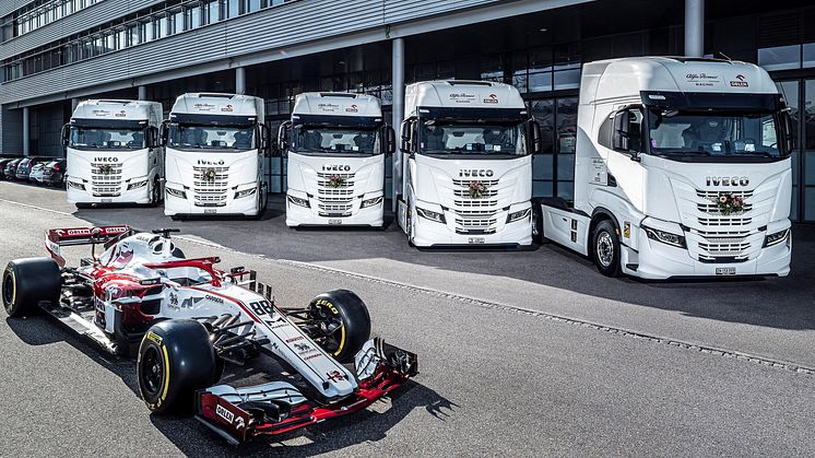 IVECO, Official Truck Partner of Alfa Romeo Racing ORLEN, delivers IVECO S-WAY trucks for the team’s logistics fleet