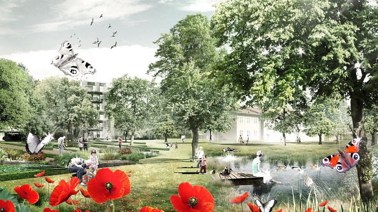 Visionsbild över Sege Park. Illustration: Mandaworks