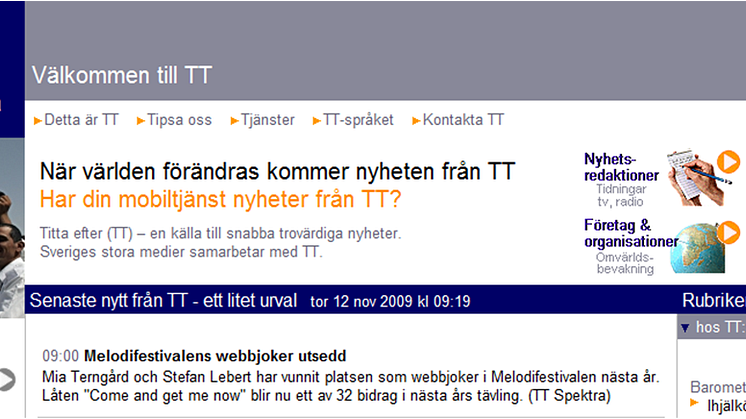 TT först med betalkanal på Mynewsdesk