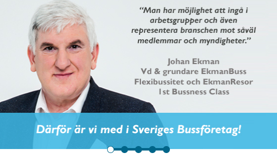 Johan Ekman - Därför är vi med i Sveriges Bussföretag!