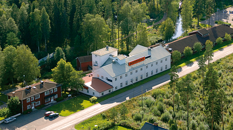 Flygfoto över Åkerströms i Björbo.