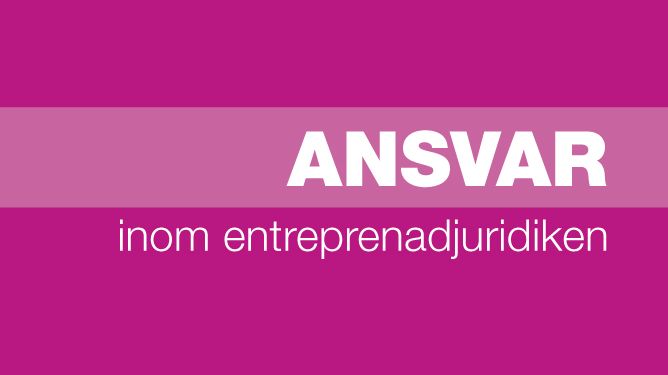 Ny bok: Ansvar inom entreprenadjuridiken