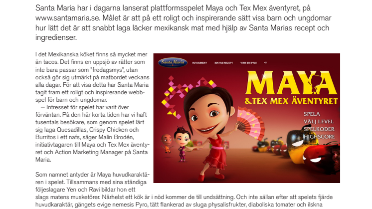 Santa Marias dataspel lär unga laga Tex Mex