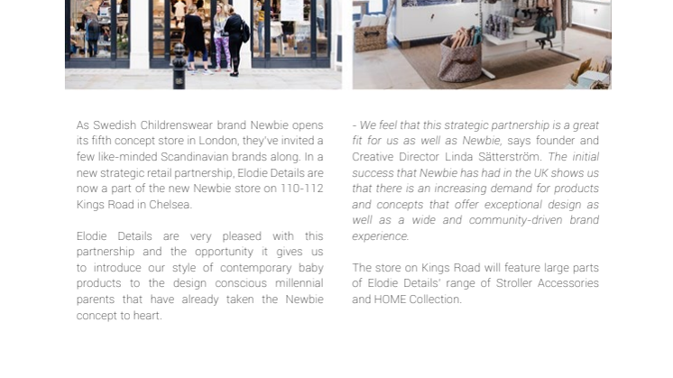 Elodie Details & Newbie returns to London in new retail partnership