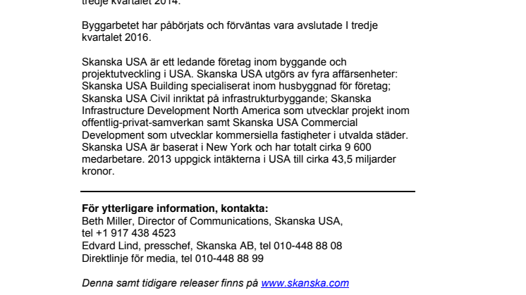 Skanska bygger kontorshus i Boston, USA, för cirka 615 miljoner kronor