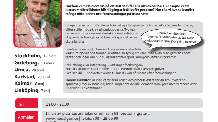 Ett klassrum för alla (inkludering) med Henrik Hamilton