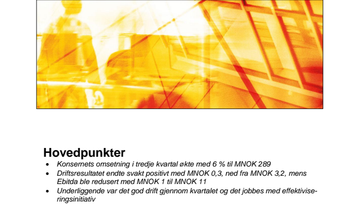 Kvartalsrapport 3. kvartal 2013