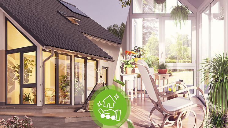 Dank Wintergarten mehr Wohnraum im Wintergartenhaus 118 und Bodensee 129.