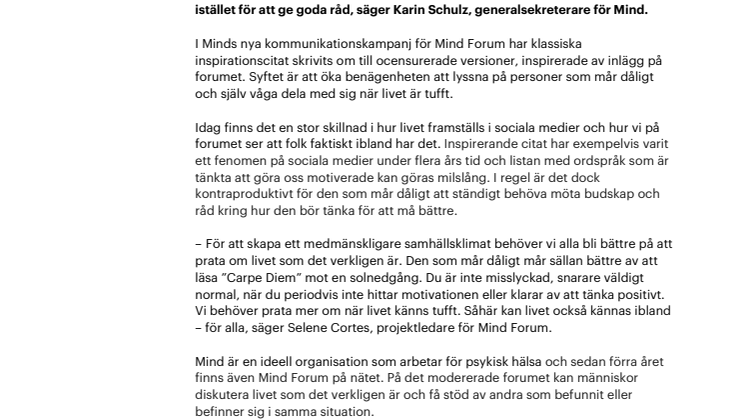 Klyschorna du ska undvika när någon i din omgivning mår dåligt