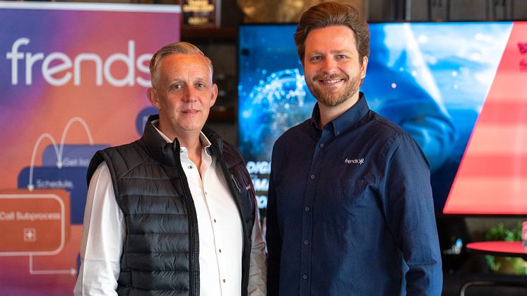 Foto: Kristoffer Lundegren, VP of Sales Frends Sweden & APAC, och Christian Schreil, Partner Manager Sverige.
