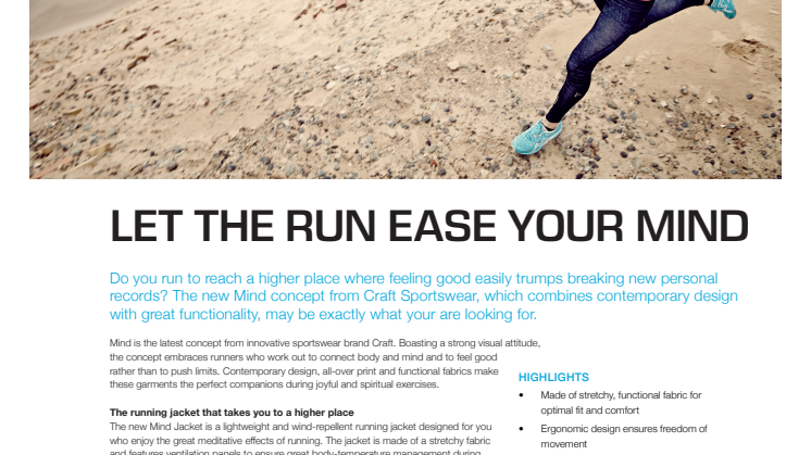 Let the run ease your mind