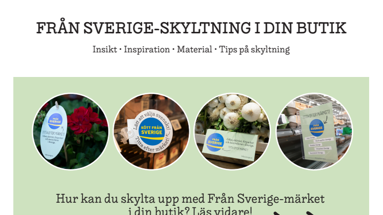 Beställningsbroschyr Från Sveriges Butikspaket