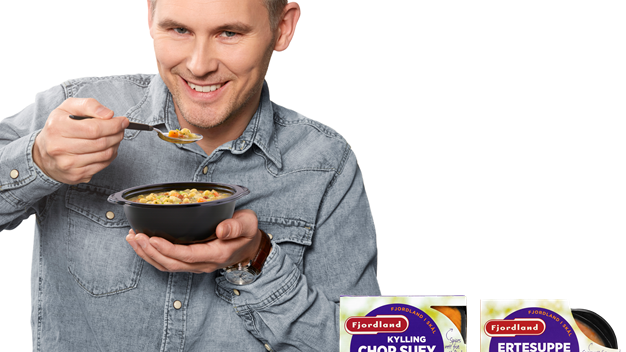 Nyhet - Fjordland i skål ertesuppe og kylling chop suey