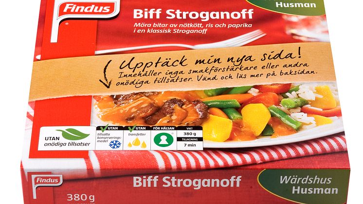 Findus lanserar 8 enportionsrätter utan tillsatser - första steget i nollvisionen