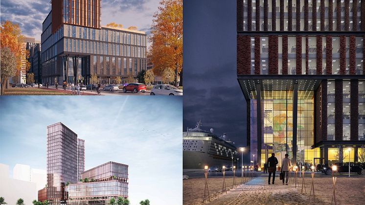 Visionsbilder Pirhuset, Portalen och Saluhallen, Värtahamnen
