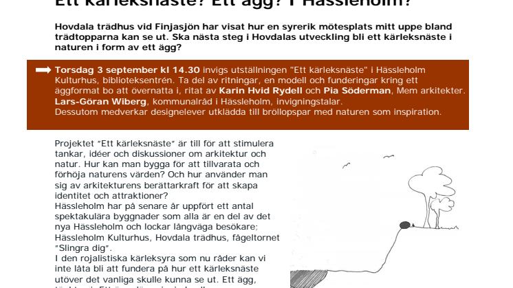 Ett kärleksnäste? Ett ägg? I Hässleholm?
