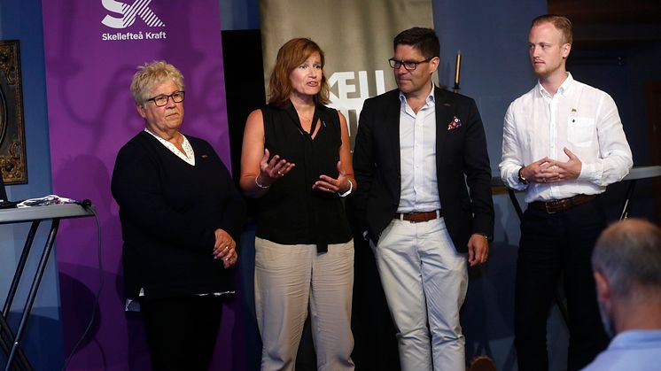 Presskonferens i Almedalen om Northvolts etablering.