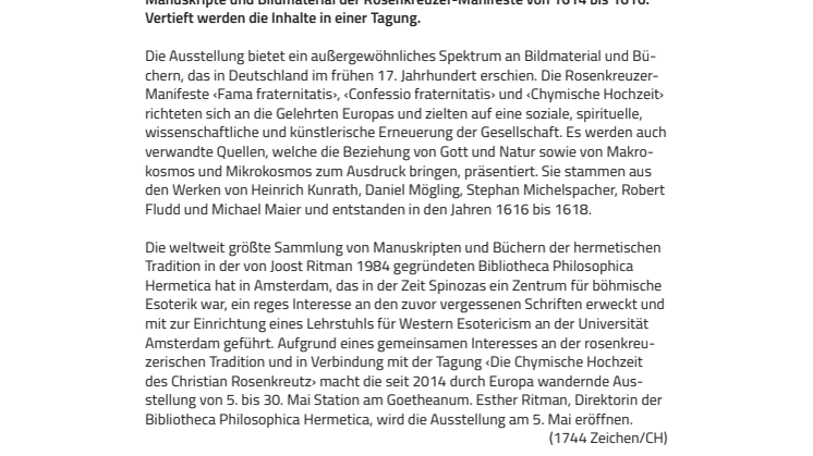 Rosenkreuzer-Impulse zur Erneuerung der Gesellschaft. Originalwerke aus der Bibliotheca Philosophica Hermetica am Goetheanum