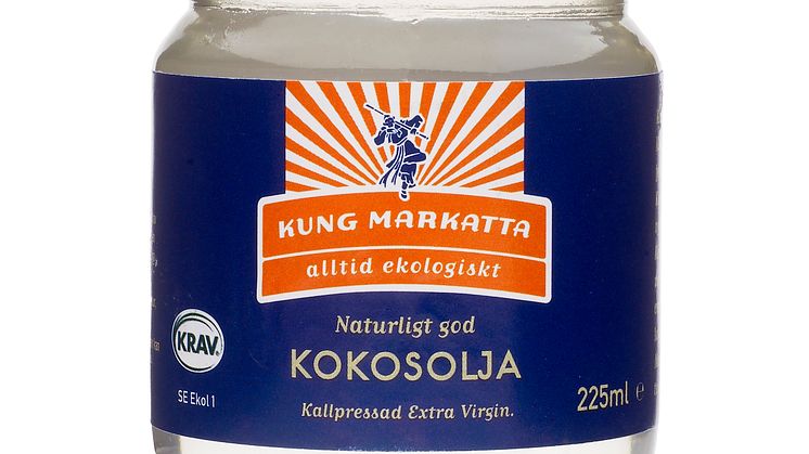 En tropisk fläkt i Kung Markattas sortiment - Kung Markatta lanserar KRAV-märkt Extra Virgin Kokosolja