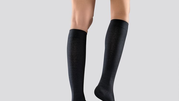 Mabs Compression Socks Cotton Knee Black