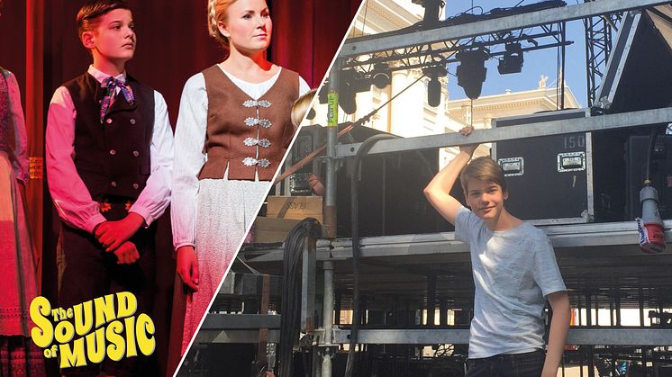 Bild 1 Love Ström i Sound of music, Bild 2 praktik Julius Production. 