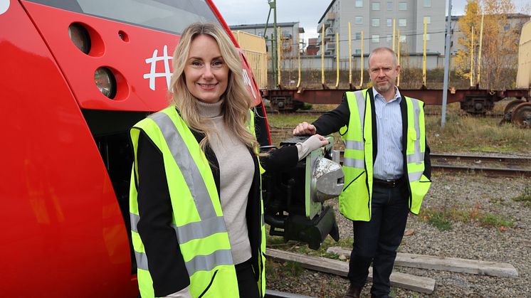 Anette Iversen, hållbarhetschef och Peter Enå, utvecklingschef, vice vd Inlandsbanan AB.