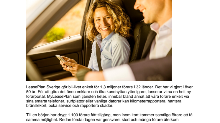Nu gör LeasePlan bil-livet ännu enklare för sina förare