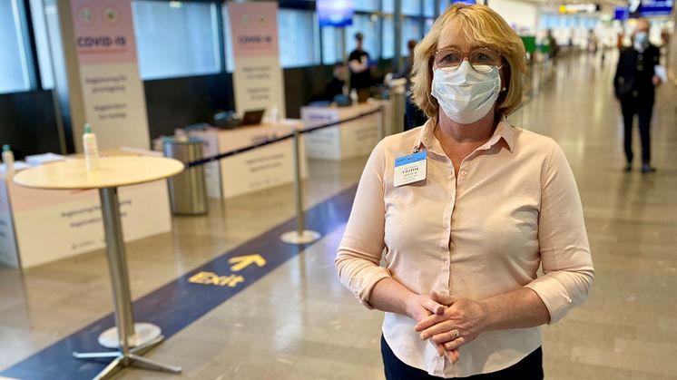 Irene Svenonius (M) på Arlanda